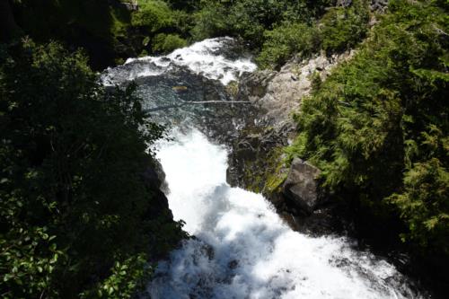 Water gushing down Narada Falls