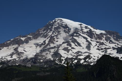 Mount Rainier blue sky